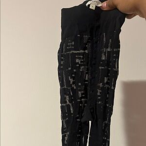 Fendi Black Geometric Tights (box & price tags included)